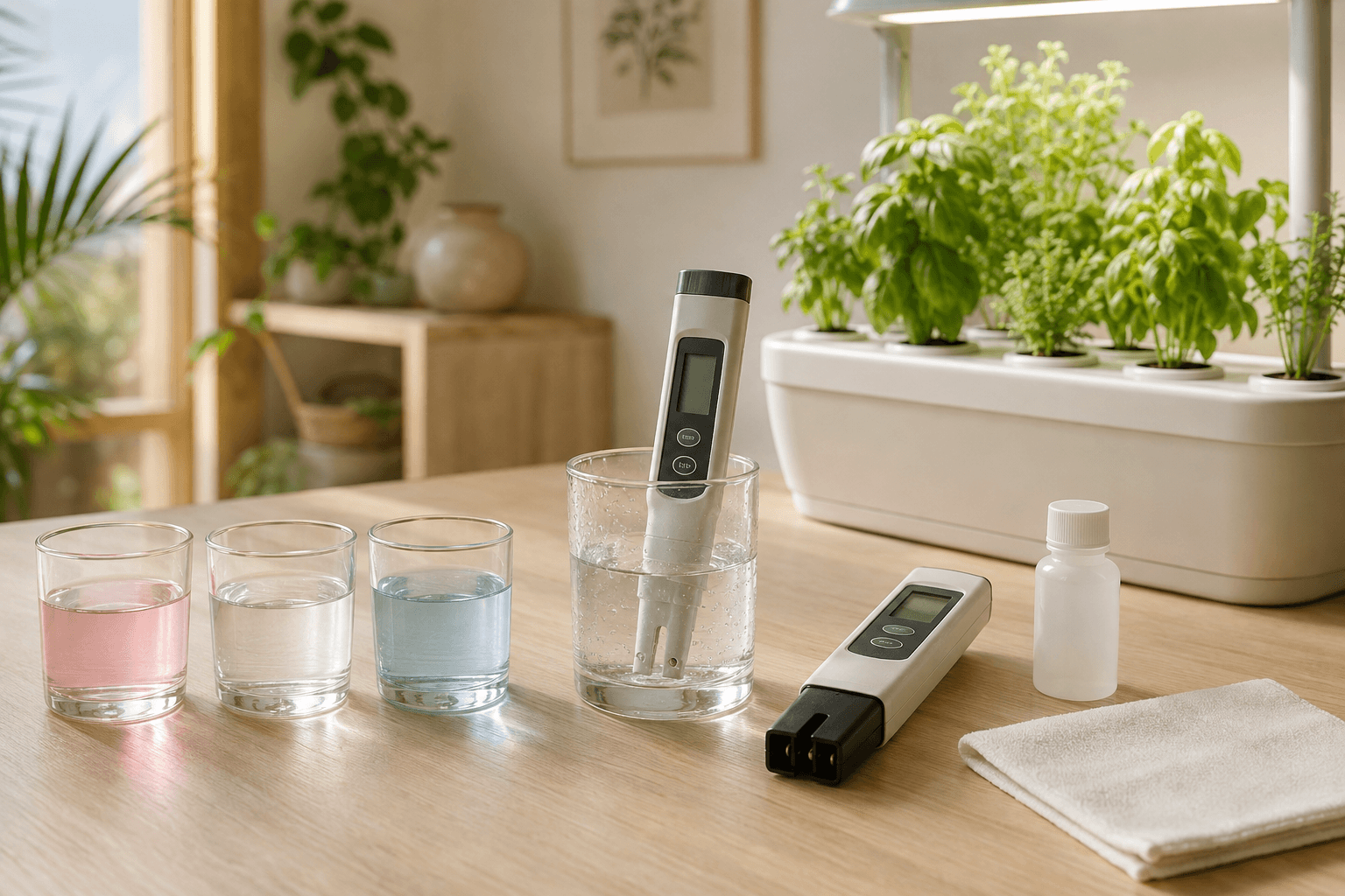 Calibración y cuidado de medidores de pH y EC para hidroponía