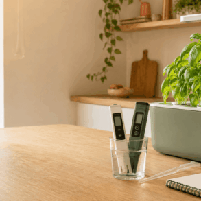 Medición del pH y la EC en una solución nutritiva para hidroponía doméstica
